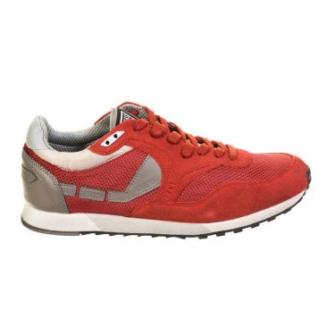 Sneakers cuir Rouge/Gris