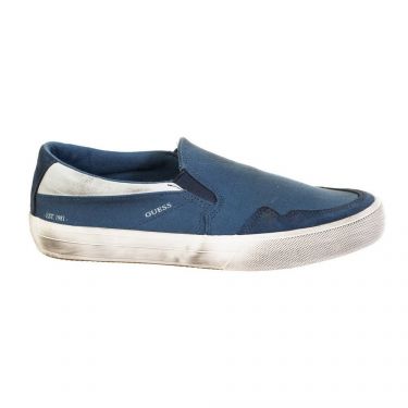 Sneakers cuir/tissu Bleu foncé