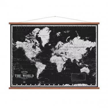 Carte du monde black