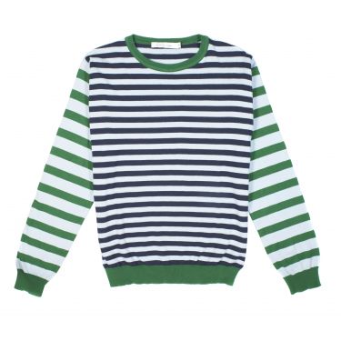 Pull rayé vert-81