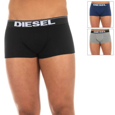 Pack de 3 Boxers Diesel Roco Bleu Gris & Noir