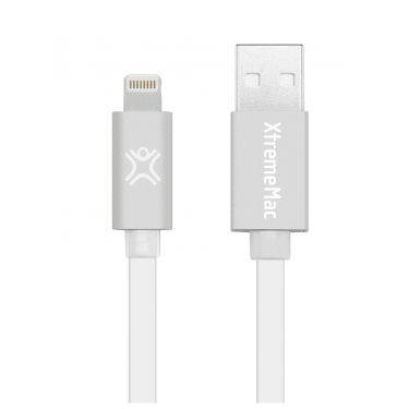 FLAT LED LIGHTNING CABLE - 1,2m - Silver