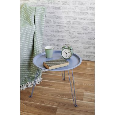Table d'appoint Tray fer bleu jeans